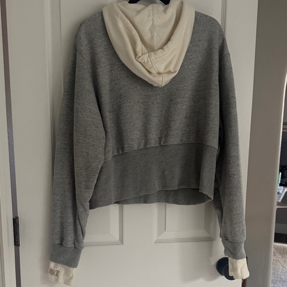 Gray and Cream Women's Hoodie - Picture 2 of 3